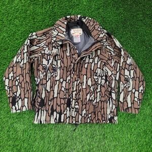 Vintage Cabelas Hunting Camo Jacket S/M 24x26 Baggy Crop USA